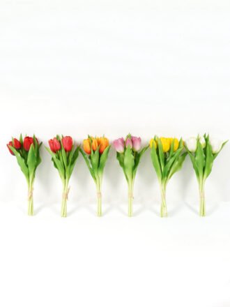 Artificial Flower 17*17*29cm Tulip *5 GS-24522002 Bouquet 3,000+ sqm showroom with thousands of artificial flowers, plants & trees ready for global sourcing.