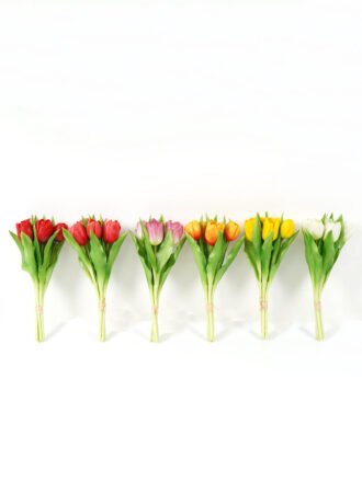 Artificial Flower 15*15*29cm Tulip *5 GS-24522001 Bouquet 3,000+ sqm showroom with thousands of artificial flowers, plants & trees ready for global sourcing.