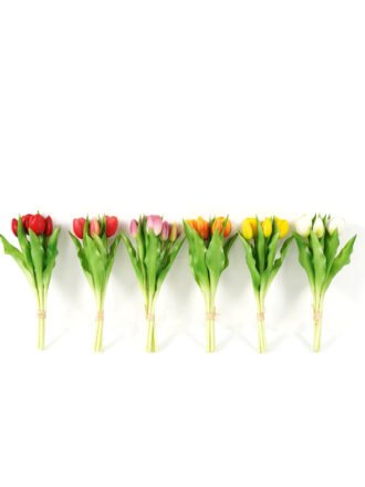 Artificial Flower 15*15*29cm Tulip *5 GS-24522001-R2 Bouquet 3,000+ sqm showroom with thousands of artificial flowers, plants & trees ready for global sourcing.