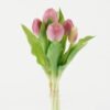 Artificial Flower 13*13*29cm Tulip *5 GS-24522003 Bouquet 3,000+ sqm showroom with thousands of artificial flowers, plants & trees ready for global sourcing.