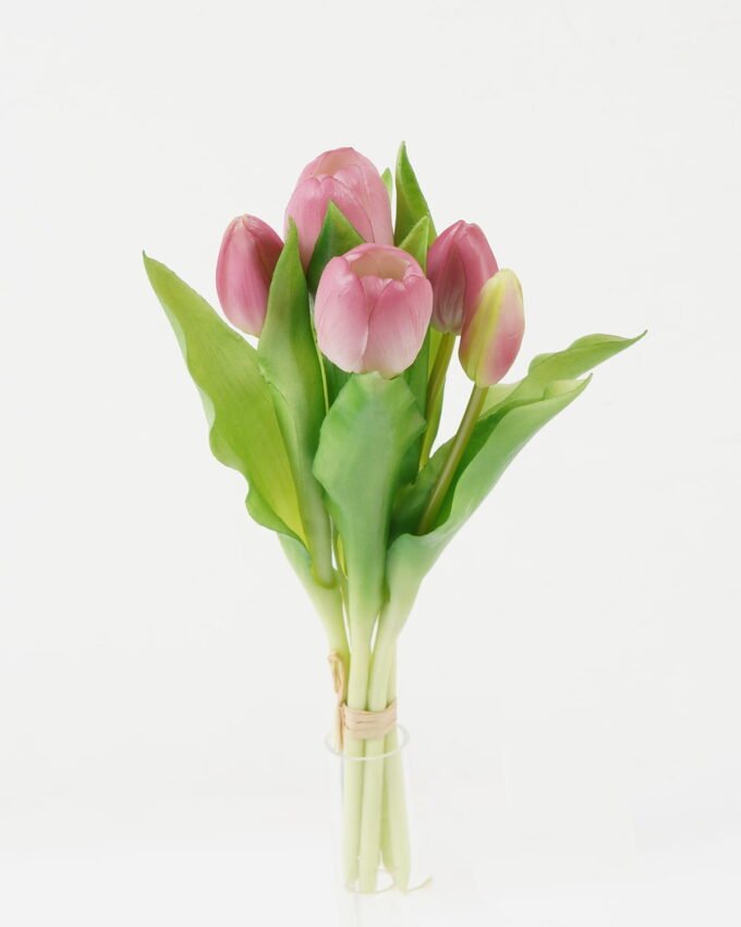 Artificial Flower 13*13*29cm Tulip *5 GS-24522003 Bouquet 3,000+ sqm showroom with thousands of artificial flowers, plants & trees ready for global sourcing.