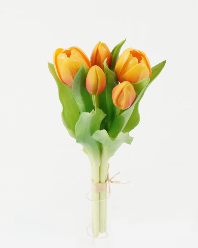 Artificial Flower 13*13*29cm Tulip *5 GS-24522003 Bouquet 3,000+ sqm showroom with thousands of artificial flowers, plants & trees ready for global sourcing.