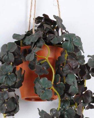 Artificial Plant 24*24*59cm Clover hanging *6 in PP pot GS-47122030 Banners&Garlands YeahFlower is one of Chinese leading OEM manufacturers and exporters , supplying the silk flowers, wholesale artificial trees
