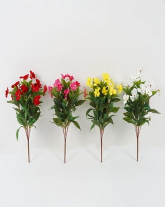 Artificial Flower 38cm Impatiens balsamina *7 bush GS-44022001OZ Flowers Bush YeahFlower is one of Chinese leading OEM manufacturers and exporters , supplying the silk flowers, wholesale artificial trees