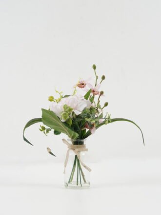 Artificial Flower 25*25*31cm Clivia in glass GS-16822055-G1 Potted Flowers&Plants 3,000+ sqm showroom with thousands of artificial flowers, plants & trees ready for global sourcing.
