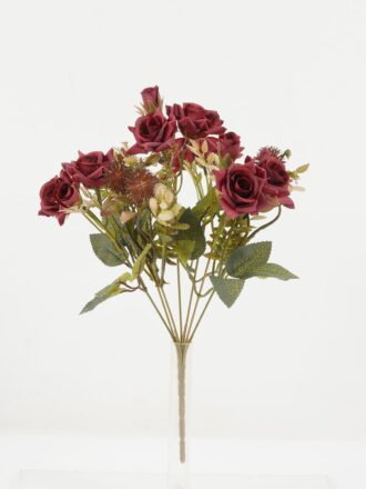 Artificial Flower 20*20*31cm Rose*7 bush GS-36622041 Flowers Bush 3,000+ sqm showroom with thousands of artificial flowers, plants & trees ready for global sourcing.