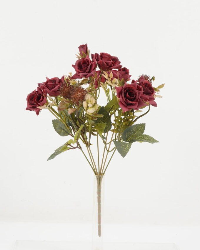 Artificial Flower 20*20*31cm Rose*7 bush GS-36622041-R1 Flowers Bush YeahFlower is one of Chinese leading OEM manufacturers and exporters , supplying the silk flowers, wholesale artificial trees