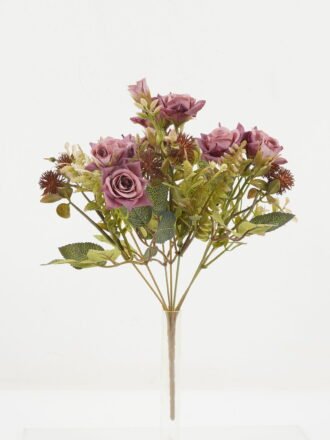 Artificial Flower 20*20*31cm Rose*7 bush GS-36622041-R1 Flowers Bush 3,000+ sqm showroom with thousands of artificial flowers, plants & trees ready for global sourcing.