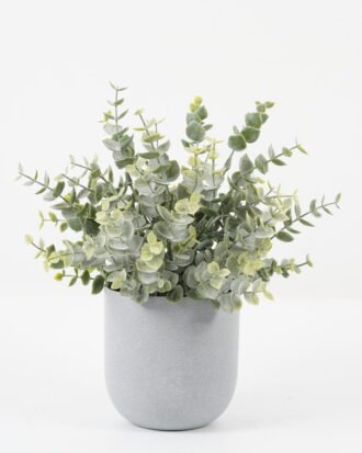 Artificial Plant 20*20*27cm Eucalyptus *12 in PP pot GS-30622032 Potted Flowers&Plants YeahFlower is one of Chinese leading OEM manufacturers and exporters , supplying the silk flowers, wholesale artificial trees