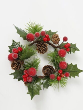 Artificial Flower 8*6*25CM Eucalyptus & pip berry branch GS-66222047 Christmas Item 3,000+ sqm showroom with thousands of artificial flowers, plants & trees ready for global sourcing.