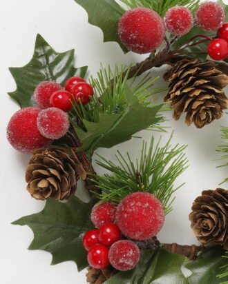 Artificial Flower 18*18*6CN Eucalyptus & pip berry branch GS-66222048 Christmas Item YeahFlower is one of Chinese leading OEM manufacturers and exporters , supplying the silk flowers, wholesale artificial trees