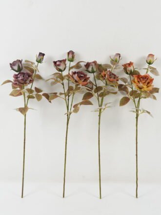 Artificial Flower 20*20*58cm Autumn rose single stem GS-15422057-O1 Single Flowers 3,000+ sqm showroom with thousands of artificial flowers, plants & trees ready for global sourcing.