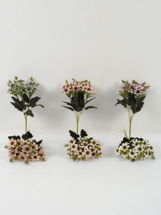 Artificial Flower 20*20*29cm Rose *5 bush GS-64122002-W1 Flowers Bush 3,000+ sqm showroom with thousands of artificial flowers, plants & trees ready for global sourcing.