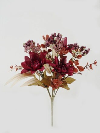 Artificial Flower 20*20*30cm Dahlia *6 bush GS-52822001-Y1 Flowers Bush 3,000+ sqm showroom with thousands of artificial flowers, plants & trees ready for global sourcing.