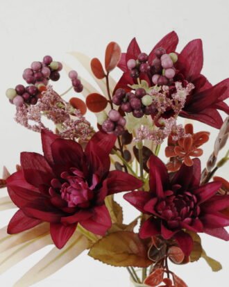 Artificial Flower 20*20*30cm Dahlia *6 bush GS-52822001-Z1 Flowers Bush YeahFlower is one of Chinese leading OEM manufacturers and exporters , supplying the silk flowers, wholesale artificial trees