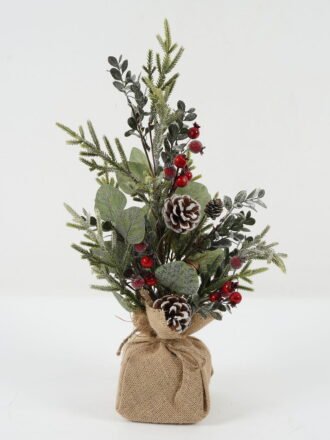 Artificial Flower 20*8*30CM Eucalyptus & pip berry bundle GS-66222044 Christmas Item 3,000+ sqm showroom with thousands of artificial flowers, plants & trees ready for global sourcing.