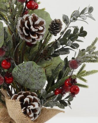 Artificial Flower 20*18*48CM Eucalyptus & pip berry bundle GS-66222043 Christmas Item YeahFlower is one of Chinese leading OEM manufacturers and exporters , supplying the silk flowers, wholesale artificial trees