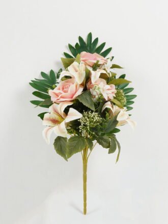 Artificial Flower 40*40*49 CM Fan-shaped Chinese rose bush*12 GS-67922005 Flowers Bush 3,000+ sqm showroom with thousands of artificial flowers, plants & trees ready for global sourcing.