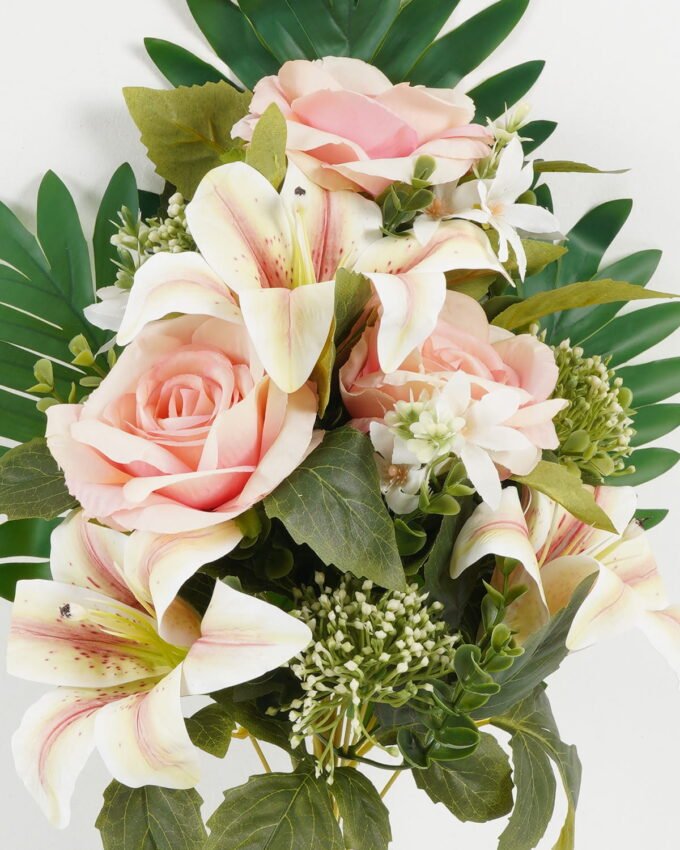 Artificial Flower 40*40*49 CM Fan-shaped Chinese rose bush*12 GS-67922005-P2 Flowers Bush YeahFlower is one of Chinese leading OEM manufacturers and exporters , supplying the silk flowers, wholesale artificial trees