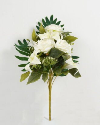 Artificial Flower 40*40*49 CM Fan-shaped Chinese rose bush*12 GS-67922005-W1 Flowers Bush YeahFlower is one of Chinese leading OEM manufacturers and exporters , supplying the silk flowers, wholesale artificial trees