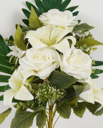 Artificial Flower 40*40*49 CM Fan-shaped Chinese rose bush*12 GS-67922005-W1 Flowers Bush YeahFlower is one of Chinese leading OEM manufacturers and exporters , supplying the silk flowers, wholesale artificial trees