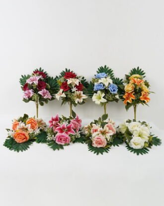 Artificial Flower 40*40*49 CM Fan-shaped Chinese rose bush*12 GS-67922005 Flowers Bush YeahFlower is one of Chinese leading OEM manufacturers and exporters , supplying the silk flowers, wholesale artificial trees