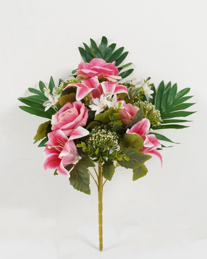 Artificial Flower Fan-shaped Chinese rose bush 12 GS-67922005_5 Artificial Flower 40*40*49 CM Fan-shaped Chinese rose bush*12 GS-67922005 Flowers Bush YeahFlower is one of Chinese leading OEM manufacturers and exporters , supplying the silk flowers, wholesale artificial trees