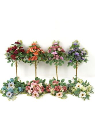 Artificial Flower 30*30*45CM Fan-shaped  Daisy bush*12 GS-67922020-R1 Flowers Bush 3,000+ sqm showroom with thousands of artificial flowers, plants & trees ready for global sourcing.