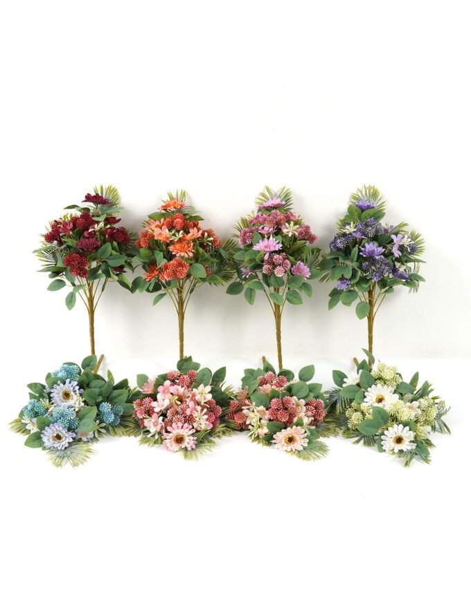 Artificial Flower 30*30*45CM Fan-shaped  Daisy bush*12 GS-67922020 Flowers Bush YeahFlower is one of Chinese leading OEM manufacturers and exporters , supplying the silk flowers, wholesale artificial trees