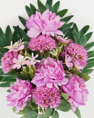 Artificial Flower 33*33*47 CM Fan-shaped Peonybush *12 GS-67922006-Z2 Flowers Bush YeahFlower is one of Chinese leading OEM manufacturers and exporters , supplying the silk flowers, wholesale artificial trees