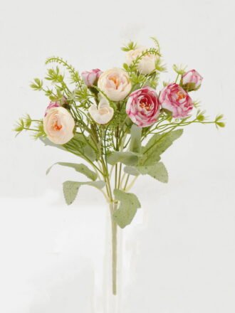 Artificial Flower 18*18*29cm Floral Tea Bud *5 bush GS-64122006 Flowers Bush 3,000+ sqm showroom with thousands of artificial flowers, plants & trees ready for global sourcing.