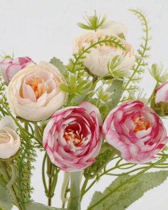 Artificial Flower 18*18*29cm Floral Tea Bud *5 bush GS-64122006-R2 Flowers Bush YeahFlower is one of Chinese leading OEM manufacturers and exporters , supplying the silk flowers, wholesale artificial trees