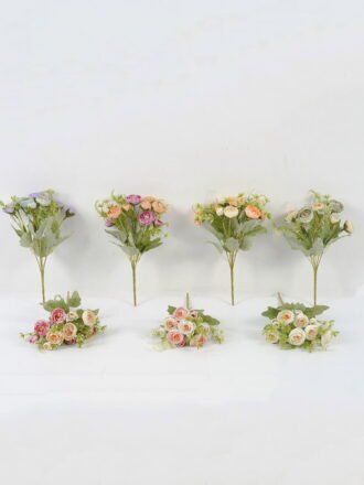 Artificial Flower 20*20*29cm Rose *5 bush GS-64122005-W1 Flowers Bush 3,000+ sqm showroom with thousands of artificial flowers, plants & trees ready for global sourcing.