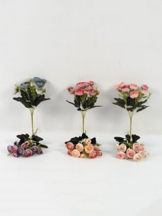 Artificial Flower 20*20*32cm Rose *6 bush GS-64122007-W1 Flowers Bush 3,000+ sqm showroom with thousands of artificial flowers, plants & trees ready for global sourcing.