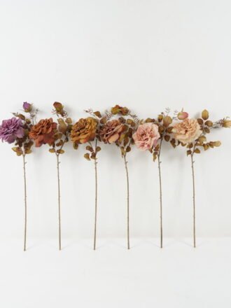 Artificial Flower 25*25*76cm Rose *2 single stem GS-14522011-P1 Single Flowers 3,000+ sqm showroom with thousands of artificial flowers, plants & trees ready for global sourcing.