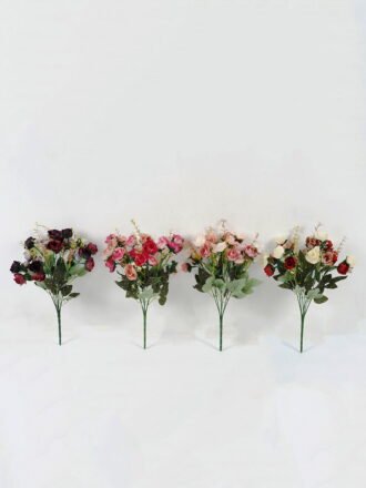 Artificial Flower 20*20*28cm Floral Tea Bud *6 bush GS-64122010-P1 Flowers Bush 3,000+ sqm showroom with thousands of artificial flowers, plants & trees ready for global sourcing.