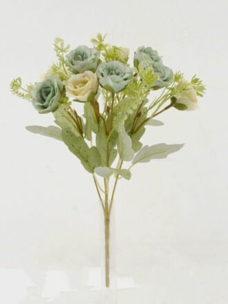 Artificial Flower 18*18*29cm Rose *5 bush GS-64122001 Flowers Bush 3,000+ sqm showroom with thousands of artificial flowers, plants & trees ready for global sourcing.