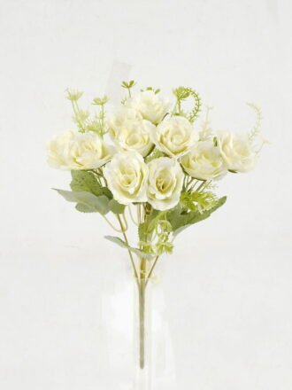 Artificial Flower 18*18*29cm Rose *5 bush GS-64122001-R2 Flowers Bush 3,000+ sqm showroom with thousands of artificial flowers, plants & trees ready for global sourcing.