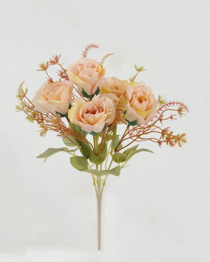 Artificial Flower 17*17*30cm Rose *5 bush GS-64122014-P2 Flowers Bush YeahFlower is one of Chinese leading OEM manufacturers and exporters , supplying the silk flowers, wholesale artificial trees