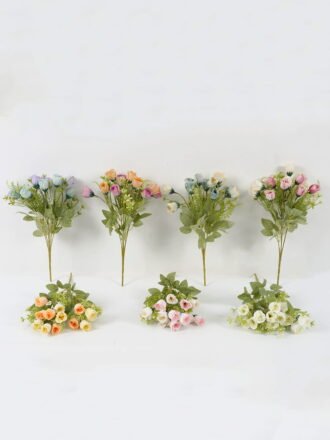 Artificial Flower 20*20*33cm Rose *6 bush GS-64122004-P1 Flowers Bush 3,000+ sqm showroom with thousands of artificial flowers, plants & trees ready for global sourcing.