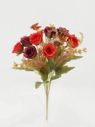 Artificial Flower 20*20*32cm Rose *6 bush GS-64122007 Flowers Bush 3,000+ sqm showroom with thousands of artificial flowers, plants & trees ready for global sourcing.