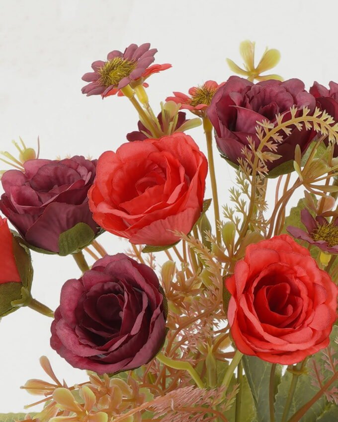 Artificial Flower 20*20*32cm Rose *6 bush GS-64122007-R1 Flowers Bush YeahFlower is one of Chinese leading OEM manufacturers and exporters , supplying the silk flowers, wholesale artificial trees