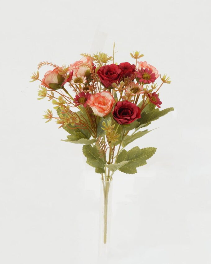Artificial Flower 20*20*32cm Rose *6 bush GS-64122007-R1 Flowers Bush YeahFlower is one of Chinese leading OEM manufacturers and exporters , supplying the silk flowers, wholesale artificial trees