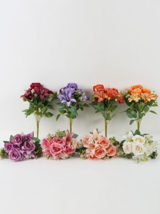 Artificial Flower 36*36*47 CM Rose lily bush*11 GS-67922015-P1 Flowers Bush 3,000+ sqm showroom with thousands of artificial flowers, plants & trees ready for global sourcing.