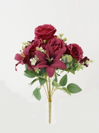 Artificial Flower 36*36*47 CM Rose lily bush*11 GS-67922015-P1 Flowers Bush 3,000+ sqm showroom with thousands of artificial flowers, plants & trees ready for global sourcing.