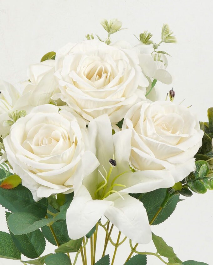 Artificial Flower 36*36*47 CM Rose lily bush*11 GS-67922015-W1 Flowers Bush YeahFlower is one of Chinese leading OEM manufacturers and exporters , supplying the silk flowers, wholesale artificial trees