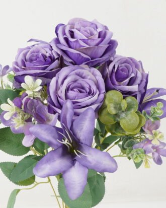 Artificial Flower 36*36*47 CM Rose lily bush*11 GS-67922015-Z1 Flowers Bush YeahFlower is one of Chinese leading OEM manufacturers and exporters , supplying the silk flowers, wholesale artificial trees