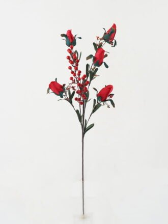 Artificial Flower 20*20*65cm Ilex pur-purea single stem GS-33522008 Single Flowers 3,000+ sqm showroom with thousands of artificial flowers, plants & trees ready for global sourcing.