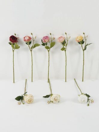 Artificial Flower 20*20*47cm Rose single stem GS-48222005-W1 Single Flowers 3,000+ sqm showroom with thousands of artificial flowers, plants & trees ready for global sourcing.