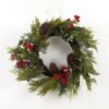 Artificial Flower 62*62*15CM pinecone/berry rattan ring GS-66222086 Christmas Item YeahFlower is one of Chinese leading OEM manufacturers and exporters , supplying the silk flowers, wholesale artificial trees